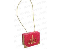 054K Kadife Kaplı Mini Boy Askılı Kuranı Kerim - 2