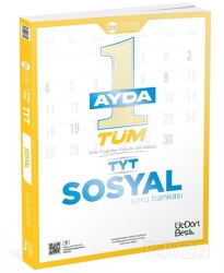 1 Ayda Tüm TYT Sosyal Soru Bankası (Video Çözümlü, ÖSYM Tarzında Hazırlanmış) / Tarih, Coğrafya, Fel - Üç Dört Beş Yayıncılık