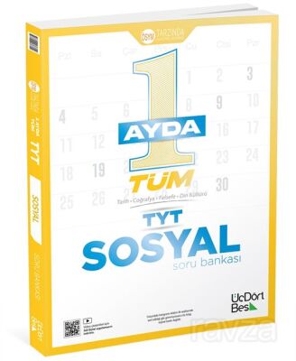 1 Ayda Tüm TYT Sosyal Soru Bankası (Video Çözümlü, ÖSYM Tarzında Hazırlanmış) / Tarih, Coğrafya, Fel - 1