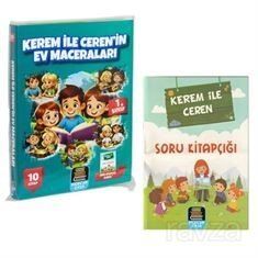 1. Sınıf Okuma Seti Kerem İle Ceren Ev Maceraları 10 Kitap + Soru Kitapçığı İlaveli - 1