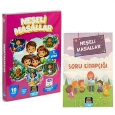 1. Sınıf Okuma Seti Neşeli Masallar 10 Kitap + Soru Kitapçığı İlaveli - Mercan Okul Yayınları