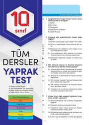 10. Sınıf Tüm Dersler Yaprak Test - 4 Element Yayınları
