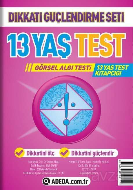 13 Yaş Test Görsel Algı Seti / 13 Yaş Test Kitapçığı - Adeda Yayıncılık