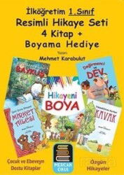 1.Sınıf Resimli Hikaye Seti (4 Kitap + Boyama Kitabı Hediye) - Mercan Okul Yayınları