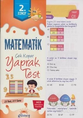 2. Sınıf Matematik Çek Kopar Yaprak Test - 1