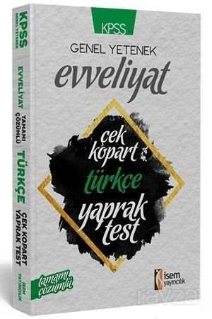 2019 KPSS Evveliyat Türkçe Yaprak Test - 1