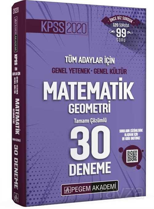 2020 KPSS Genel Yetenek Genel Kültür Matematik - Geometri 30 Deneme - 1
