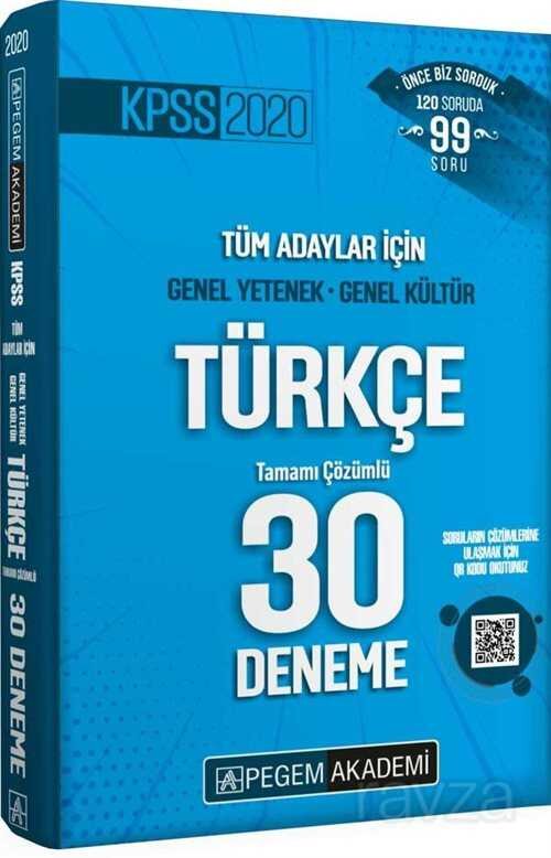 2020 KPSS Genel Yetenek - Genel Kültür Türkçe 30 Deneme - 1