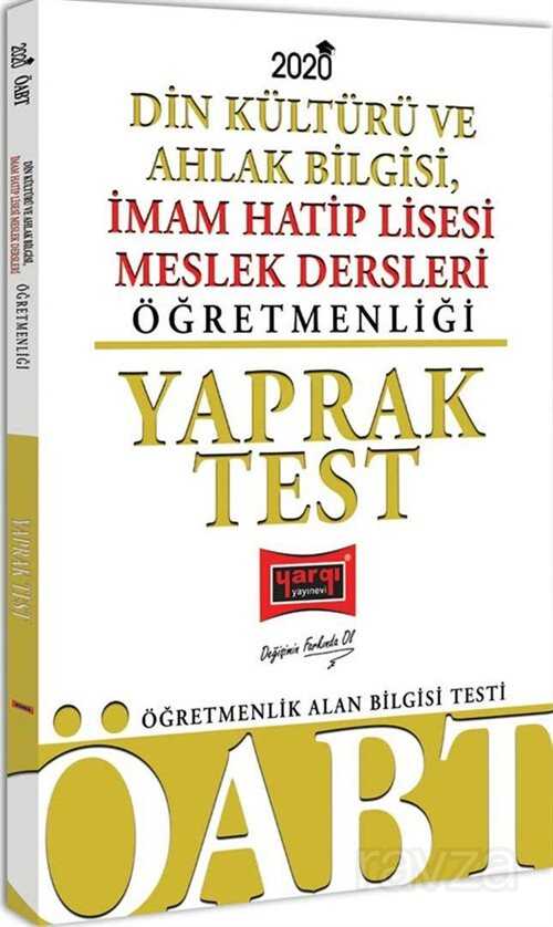 2020 ÖABT Din Kültürü ve Ahlak Bilgisi, İmam Hatip Lisesi Meslek Dersleri Öğretmenliği Yaprak Test - Yargı Yayınevi (Ankara)