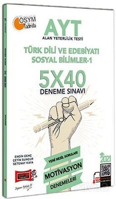 2021 AYT Türk Dili Ve Edebiyatı Sosyal Bilimler 1 5x40 Motivasyon Deneme Sınavı - 1