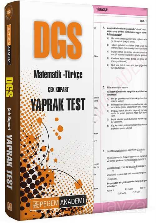2021 DGS Çek Kopar Yaprak Test Matematik - Türkçe - 1