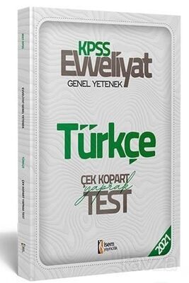 2021 Evveliyat KPSS Genel Yetenek Türkçe Çek Kopar Yaprak Test - 1