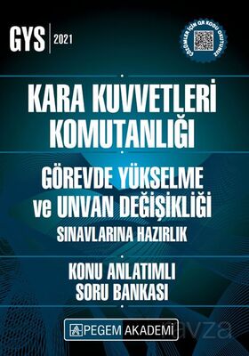 2021 GYS Kara Kuvvetleri Komutanlığı Görevde Yükselme ve Unvan Değişikliği Konu Anlatımlı Soru Banka - 1