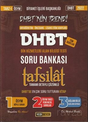 2022 DHBT Tafsilat Tamamı Çözümlü Soru Bankası - 1