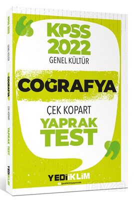 2022 KPSS Lisans Genel Kültür Coğrafya Çek Kopart Yaprak Test - 1