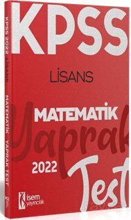 2022 KPSS Lisans Genel Kültür Matematik Yaprak Test - 1