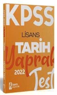 2022 KPSS Lisans Genel Kültür Tarih Yaprak Test - 1