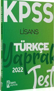 2022 KPSS Lisans Genel Kültür Türkçe Yaprak Test - 1