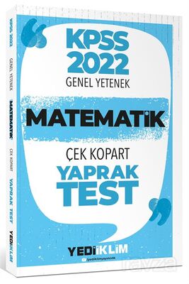 2022 KPSS Lisans Genel Yetenek Matematik Çek Kopart Yaprak Test - 1