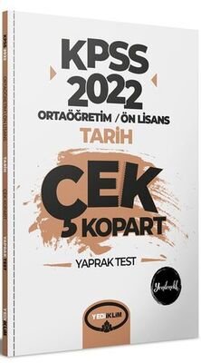 2022 KPSS Ortaöğretim Ön Lisans Genel Kültür Tarih Çek Kopart Yaprak Test - 1