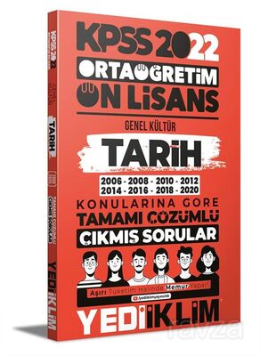 2022 KPSS Ortaöğretim Ön Lisans Genel Kültür Tarih Konularına Göre Tamamı Çözümlü Çıkmış Sorular - 1