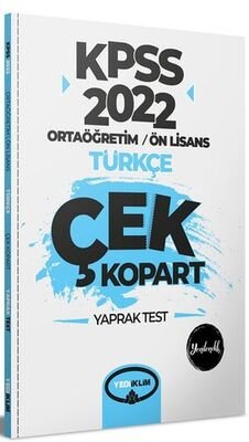 2022 KPSS Ortaöğretim Ön Lisans Genel Yetenek Türkçe Çek Kopart Yaprak Test - 1
