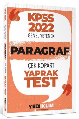 2022 KPSS Paragraf Çek Kopart Yaprak Test - 1