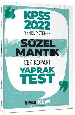 2022 KPSS Sözel Mantık Çek Kopart Yaprak Test - 1