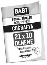 2023 ÖABT Sosyal Bilgiler Öğretmenliği Coğrafya 21x10 Deneme Çözümlü - Yönerge Yayınları