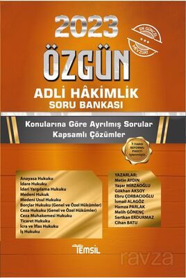 2023 Özgün Adli Hakimlik Soru Bankası - 1