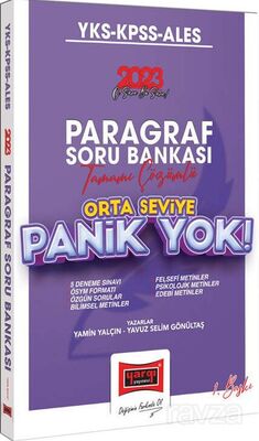 2023 YKS-KPSS-ALES Panik Yok Orta Seviye Tamamı Çözümlü Paragraf Soru Bankası - 1