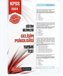 2024 KPSS Eğitim Bilimleri Gelişim Psikolojisi Yaprak Test - Pegem Akademi Yayıncılık (Sınav Kitapları)