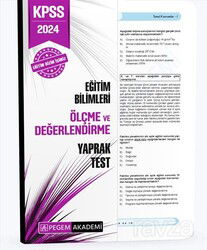 2024 KPSS Eğitim Bilimleri Ölçme ve Değerlendirme Yaprak Test - Pegem Akademi Yayıncılık (Sınav Kitapları)