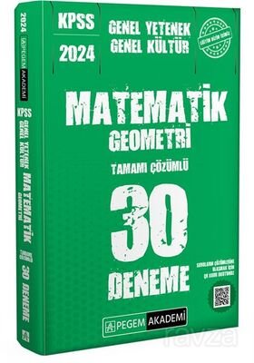 2024 KPSS Genel Yetenek Genel Kültür Matematik-Geometri 30 Deneme - 1