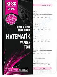 2024 KPSS Genel Yetenek Genel Kültür Matematik Yaprak Test - Pegem Akademi Yayıncılık (Sınav Kitapları)