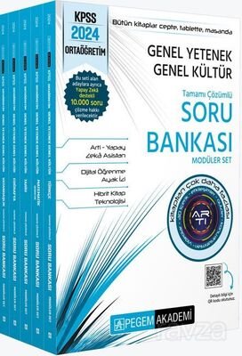 2024 KPSS Genel Yetenek Genel Kültür Ortaöğretim Tamamı Çözümlü Soru Bankası Modüler Set (6 Kitap) - 1
