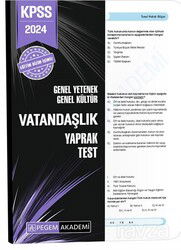2024 KPSS Genel Yetenek Genel Kültür Vatandaşlık Yaprak Test - Pegem Akademi Yayıncılık (Sınav Kitapları)