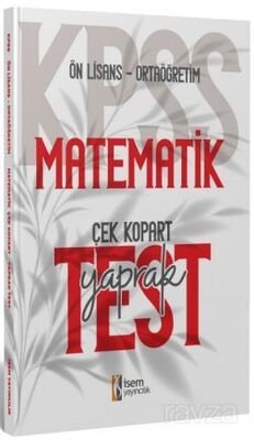 2024 KPSS Ortaöğretim Önlisans Matematik Çek Kopart Yaprak Test - 1