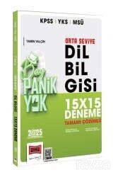 2025 KPSS YKS MSÜ Tamamı Çözümlü Panik Yok Orta Seviye Dil Bilgisi 15x15 Deneme - Yargı Yayınevi (Ankara)