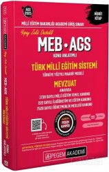 2025 MEB-AGS Konu Anlatımlı Türk Milli Eğitim Sistemi-Mevzuat - Pegem Akademi Yayıncılık (Sınav Kitapları)