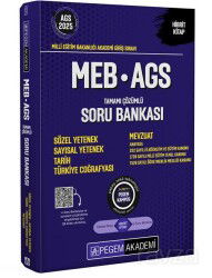 2025 MEB-AGS Soru Bankası Tamamı Çözümlü Sözel Yetenek-Sayısal Yetenek-Tarih-Türkiye Coğrafyası-Mevz - Pegem Akademi Yayıncılık (Sınav Kitapları)