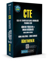 2026 GYS CTE Adalet Bakanlığı Ceza ve Tevkifevleri Genel Müdürlüğü Görevde Yükselme ve Ünvan Değişik - Pegem Akademi Yayıncılık (Sınav Kitapları)