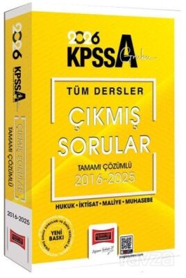 2026 KPSS-A Grubu Tüm Dersler 2016-2025 Tamamı Çözümlü Çıkmış Sorular - Yargı Yayınevi (Ankara)