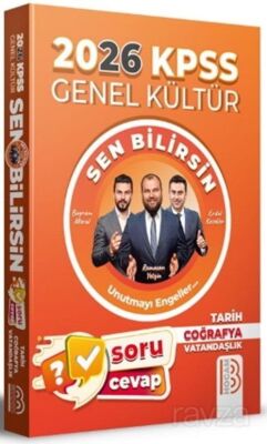 2026 KPSS Genel Kültür Sen Bilirsin Tarih-Coğrafya-Vatandaşlık Soru Cevap Kitabı - Benim Hocam Yayınları