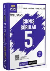 2026 KPSS Ön Lisans Genel Yetenek Genel Kültür Tamamı Video Çözümlü Çıkmış Sorular 5 Yıl - Pegem Akademi Yayıncılık