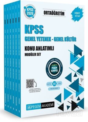 2026 KPSS Orta Öğretim Genel Yetenek Genel Kültür Konu Anlatımlı Modüler Set (6 Kitap) - Pegem Akademi Yayıncılık (Sınav Kitapları)