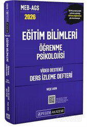 2026 MEB AGS Eğitim Bilimleri Öğrenme Psikolojisi Video Destekli Ders İzleme Defteri - Pegem Akademi Yayıncılık (Sınav Kitapları)