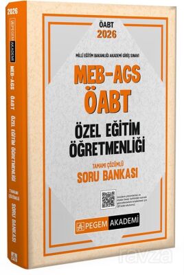 2026 MEB AGS ÖABT Özel Eğitim Öğretmenliği Tamamı Çözümlü Soru Bankası - Pegem Akademi Yayıncılık
