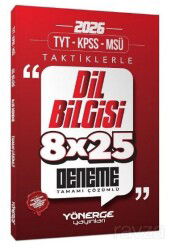 2026 TYT KPSS MSÜ Taktiklerle Dil Bilgisi 8x25 Deneme Çözümlü - Yönerge Yayınları
