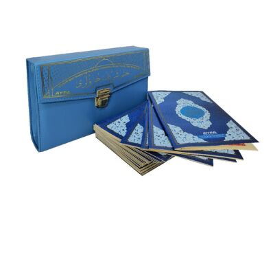 234MAVI-ORTA BOY OTUZ CÜZ MÜHÜRLÜ KURAN-I KERIM-SUNI DERI ÇANTALI - 1